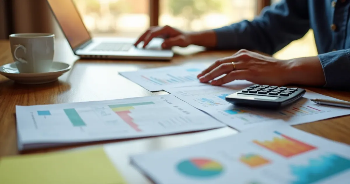 Pessoa calculando investimento e quantidade de leads